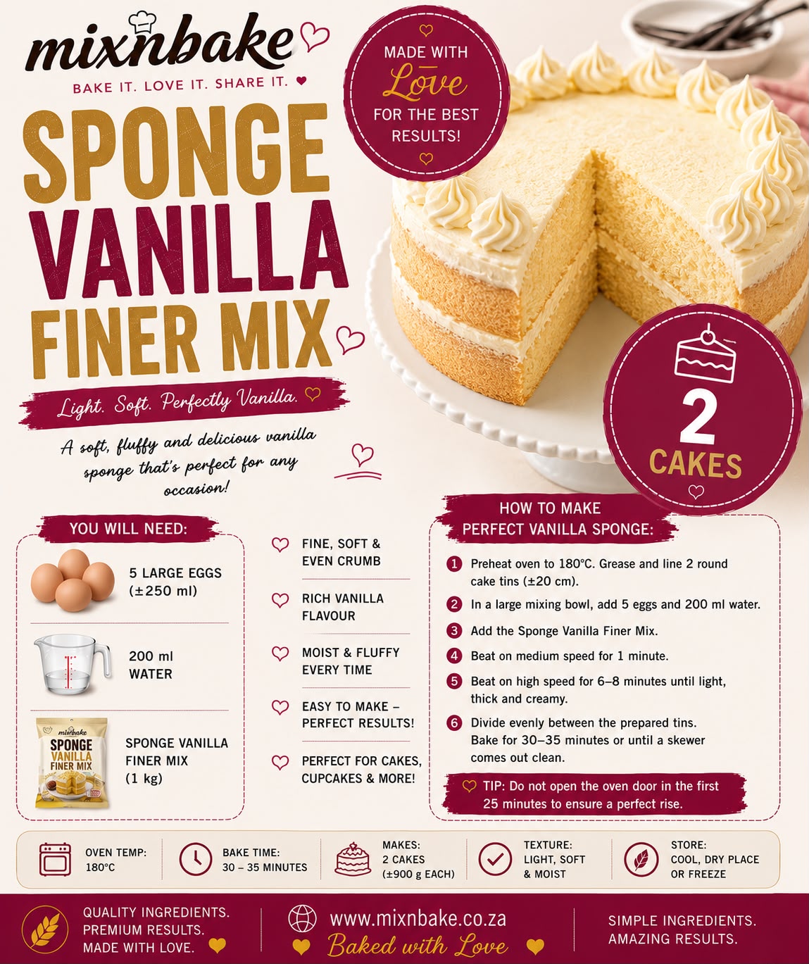M&B Sponge Vanilla FineX